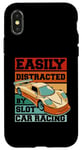 Coque pour iPhone X/XS Easily Distracted By Slot Car Racing RC Car Minicar Slot