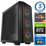 Intop Aqua Ryzen 5 7600X 32GB DDR5 2TB SSD M.2 NVME RTX4060Ti 8GB WIN11Pro