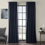 HPD Half Price Drapes Darkening Curtains 96 Inches Long for Bedroom & Living Room (1 Panel), 50 X 96, Navy Blue, Polyester Blend, 50" W x 96" L (Pack of 1)