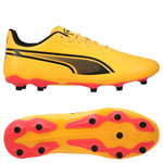 PUMA King Match Fg/ag Forever Faster - Sun Stream/svart/rosa, storlek 46½