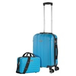 ITACA - Valise Cabine 55x40x20, Valise Cabine, Valise À roulettes, Valise Roulette, Valise Rigide, Résistant, Légère, Turquoise