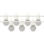 Guirlande Guinguette led 8M 10pcs IP65 3W avec Câble - Blanc Chaud / Blanc Silumen