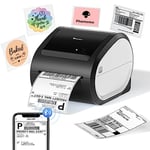 Phomemo D520BT Imprimante D'étiquettes Bluetooth 4x6,Imprimantes Etiquettes Thermiques Bureau,DHL Barres Imprimante Etiquette Expedition,Compatible Avec Amazon,Shopify,Etsy,UPS,Ebay(Noir Label Printer