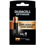 Duracell Batteries Optimum AA Pack of 4