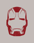 Komar Iron Man Helmet MK 43 Sticker mural décoratif pour chambre d'enfant Motif Marvel 40 x 50 cm