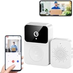 Rapanda - Sonnette Sans Fil Connectée Avec Caméra De Surveillance, Wifi Smart Camera, Enregistrement Vidéo, Sonnette Porte (Type-C), Plusieurs