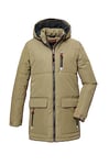 killtec Garcon Parka matelassée à capuche/veste d'hiver déperlante KOW 135 BYS QLTD PRK, khaki, 128, 39877-000