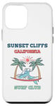 Coque pour iPhone 12 mini Sunset Cliffs Beach California Surf Club Retro Surfer