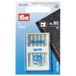 Prym Jeans Sewing Machine Needles, 130/705 90/14, Pack of 5