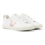 Veja Esplar Leather WoMens White/Rose Trainers - Size UK 3