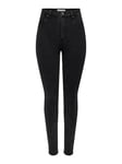 ONLY Onlrose Hw Skinny DNM Gua256 Noos Jean, Noir délavé, M x 34L Femme