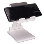 New Cellphone Stand Adjustable Height Angle Foldable White Desktop Mobile Phone