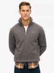 Superdry Essential Logo Henley Sweatshirt, Light Stone Beige