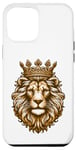 Coque pour iPhone 12 Pro Max Le lion royal avec le roi des animaux couronne le lion