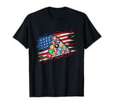 US American Flag Billiards Rack | Snooker Pool Player T-Shirt