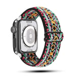 Stretchig klockarmband Kompatibel med Apple Watch Band 45mm 44mm 42mm Bekvämt Justerbart Sportband För Iwatch Serie 7 6 5 4 Se 3 2 1 Kvinnor Män AA008 38mm 40mm 41mm