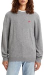 Levi's Men's Original Housemark Sweater Sweatshirt, Mid Tone Grey Heather, XL