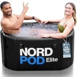 Lifepro NordPod Elite Recovery Ice Tub - 2 Person Portable Ice Bath Tub for Athletes - Cold Plunge Tub for Outdoor, Easy Setup Cold Bath with All-Weather Lid and Air Pump, Ice Baths for at Home