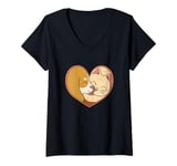 Womens Veterinarian Veterinary Medicine Cute Heart Dog And Cat V-Neck T-Shirt