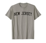 New Jersey NJ Varsity Style Garden State Black Grunge T-Shirt