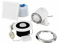 Xpelair ALL100T 93291AW 'Airline LED' Inline Shower Extractor Fan Timer Model