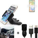 For Samsung Galaxy A04s + CHARGER Mount holder for Car radio cd bracket