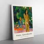 Words Of The Devil By Paul Gauguin Exhibition Museum Painting Canvas Wall Art Print Ready to Hang, Framed Picture for Living Room Bedroom Home Office Décor, 60x40 cm (24x16 Inch)