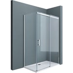 Sogood - Cabine de douche transparent 100x100 paroi de douche avec porte coulissante pare douche carré en angle 100x100x195cm entrée gauche