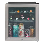 Kuhla Mini Fridge 46 Litre/38 Can Lockable Drinks & Beer Fridge Stainless Steel Table Top Mini Fridge with Lock & Key KBC1SS