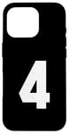 iPhone 16 Pro #4 Jersey Varsity Uniform Number Sport Case