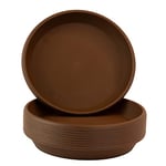 Home Garden Ornaments Plant Pot Saucers 23cm Dark Brown Set of 10 – Solid Plastic Plant Pot Saucer – Round Plant Saucer for House Plants – Durable Plastic Plant Tray (23 cm, Dark Brown)