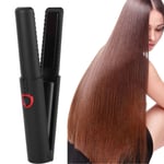 (Black)Mini Hair Straightener Negative Ion Home Flat Iron Curler Hair SLS