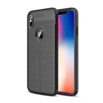 Apple iPhone XS Max Leather Texture Case Black