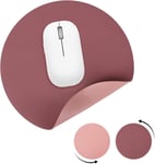 Tapis de Souris Rond Tapis de Souris Double Face Petit Tapis de Souris 20 cm, Portable Antidérapant Tapis de Bureau Cuir PVC Étanche pour Bureau Maison Ordinateur Clavier Gaming (A)