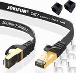 30m Câble Ethernet CAT7 Câble Réseau RJ45 10Gbps 750MHz STP Blindage Compatible Cat5/Cat5e/Cat6/Cat6a Pour Nintendo Routeur,Switch,TV Box,PC 30 Mètres Nero Avec des Cordon Clips