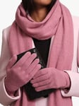 Pure Collection Cashmere Gloves, Dusty Rose