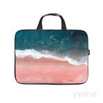 Neoprene Sleeve Laptop Handle Bag Handbag Notebook Case,Turquoise Sea Pastel Beach,HOUSE PLANTS Portable MacBook Laptop/Ultrabooks Case Bag Cover 15 Inch