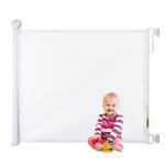 Relaxdays Barrière de sécurité Extensible, 70 à 180 cm, perçage, pour Enfant, Chien, Protection, Blanche