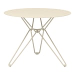 Massproductions - Tio Table 75 cm Ivory (RAL 1015) - Matbord utomhus - Chris Martin - Metall