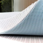 subrtex Surmatelas 140x190, sur Matelas Respirant Mémoire de Forme 5cm avec Housse en Bambou Amovible et Lavable (140 x 190 x 5cm)