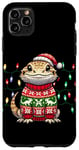 Coque pour iPhone 11 Pro Max Bearded Dragon Christmas Party Design Xmas lights