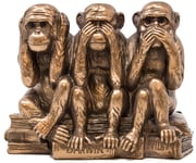 Monkey Statue Three Wise Monkeys Bronze Sculpture See Hear Speak No Evil Figure