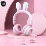 Uudet langattomat kuulokkeet RGB Rabbit Ears -kuulokkeet mikrofonilla Söpöt tytöt musiikki Bluetooth-kuulokkeet lasten pelaajille