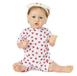 XLH 22 Inch Lifelike Realistic Bathable Reborn Baby Dolls Simulation Doll 58cm Reborn Doll Full Silicone Body Cute Rebirth Doll