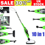 1500W Hot Steam Mop Hand Held Cleaner Steamer Floor Carpet Washer Window 10 in 1