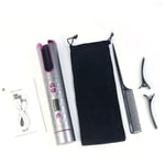 USB Curling Iron LCD Display  Ceramic Rotating Curling Tools Grey E7R66911