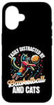 iPhone 16 Love Cats and Basketball - Easily Distracted Case