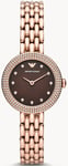 Emporio Armani Watch Two Hand Rose Gold Ladies D