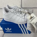 Adidas Superstar size UK 3 Babies & Toddlers trainers white BNIB lace up