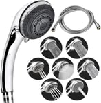 Shower Head and Hose-Lucksun 7 Mode Settings Large Luxury 1.5m 